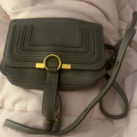 Gray Leather Crossbody Bag - Picture 2 of 6